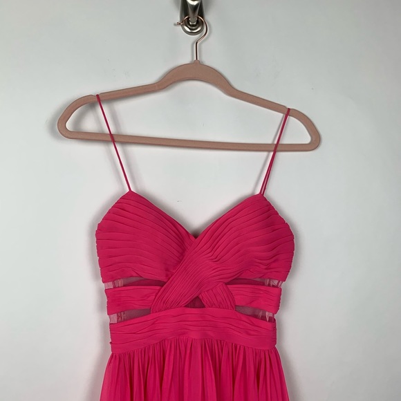 Vintage Hot Pink Party Dress #4966 - Picture 2 of 6